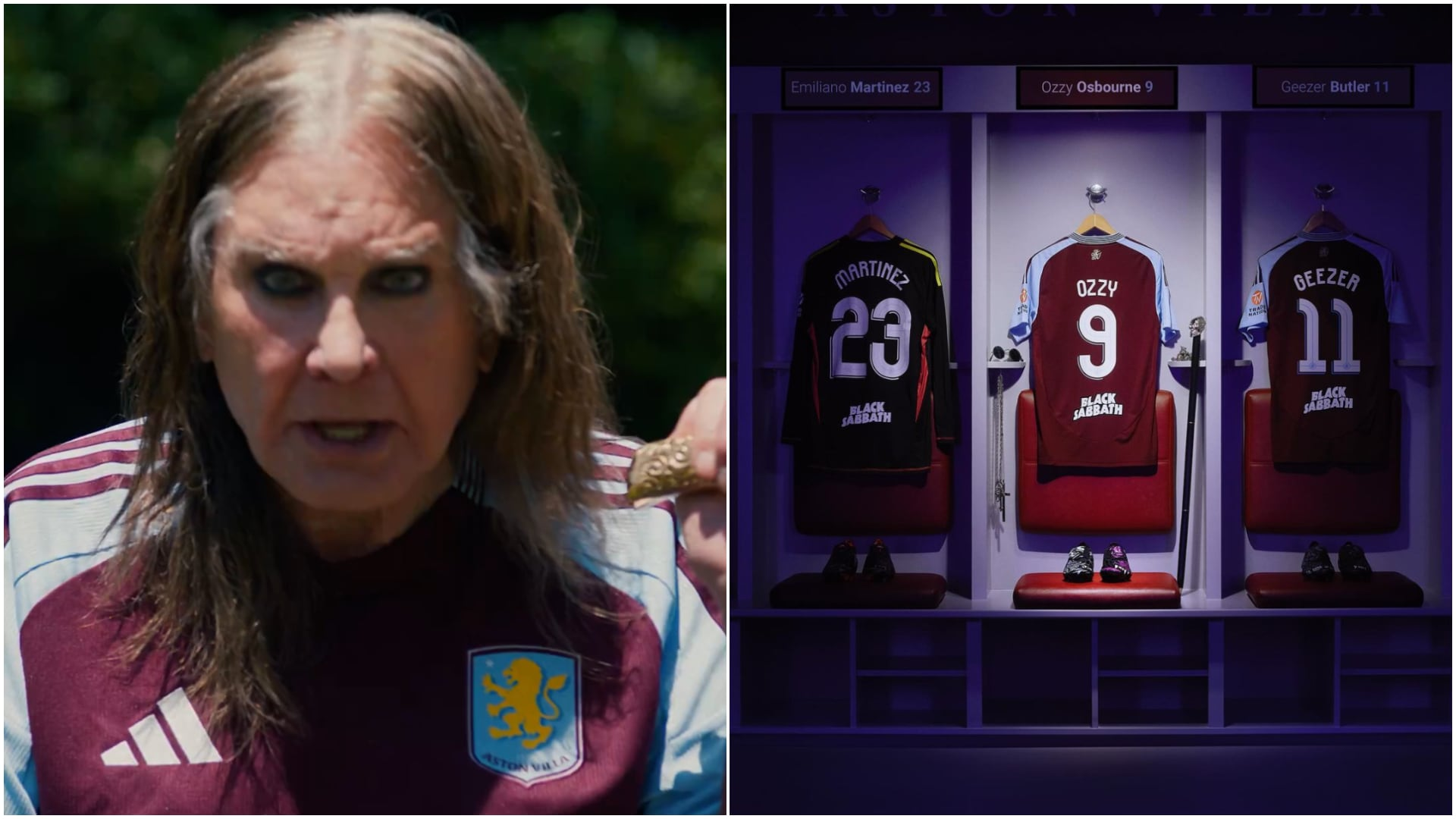 Black Sabbath y Adidas se unen para vestir al Aston Villa