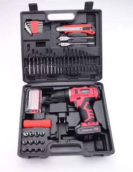 Taladro inalámbrico Nappo con caja de herramientas NHK-041 - Nuevo