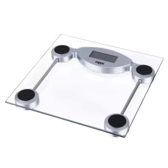 Balanza digital Nappo EBS-003 con base de vidrio, diseño ergonómico