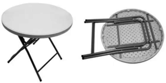 Mesa redonda plegable 80*74 Level - Nueva en stock - Envío disponible
