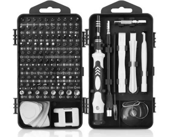 Set destornilladores de precisión 115 en 1 Nappo, ideal para reparaciones.