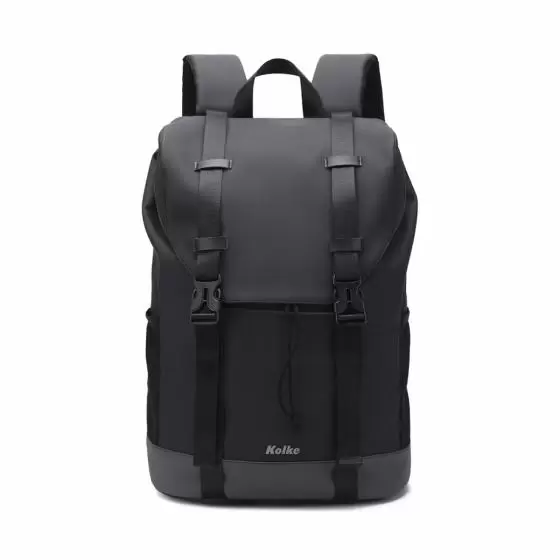  Mochila Kolke Casual Explorer KVM-691 Negra - Multifuncional y Moderna