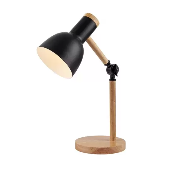 Lámpara de mesa articulada Decoteam Dol-034 negra, nueva y en stock