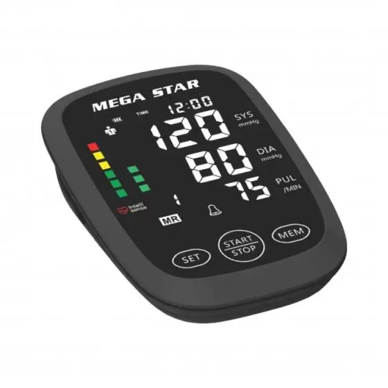 Toma presión arterial Mega Star HT568 color negro para brazo