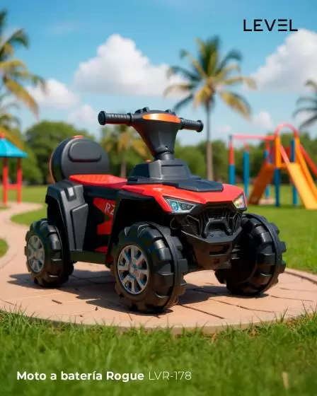 Cuatrimoto a batería Level Rogue para niños, con música y luces