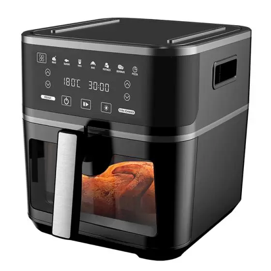 Freidora de aire digital 2 en 1: freidora sin aceite y parrilla 8l