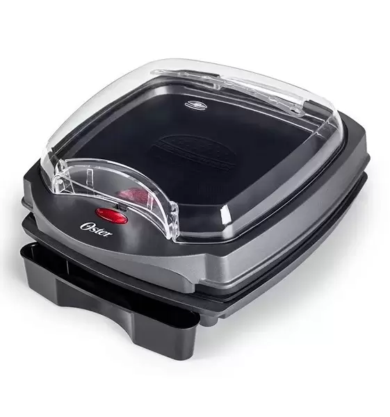 Grill Burguer Oster 2 en 1: Parrilla y Plancha Compacta