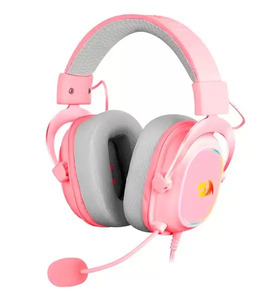 Auriculares Gamer Redragon Zeus X H510 RGB - Rosa, Comodidad y Estilo