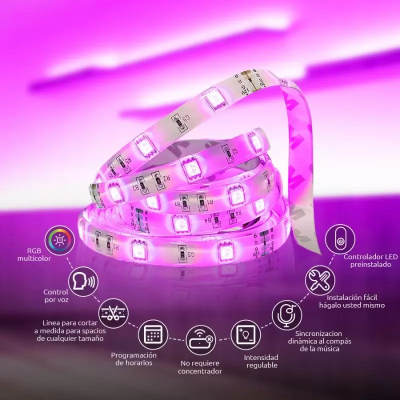 Tira LED Nexxt Smart 5M: Ilumina tu espacio con estilo - Imagen 4