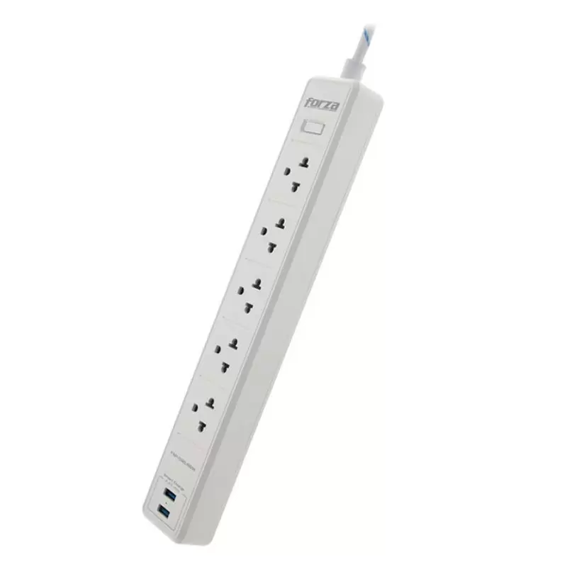 Filtro de Energía Forza FSP-512USBW: Protección y Carga USB
