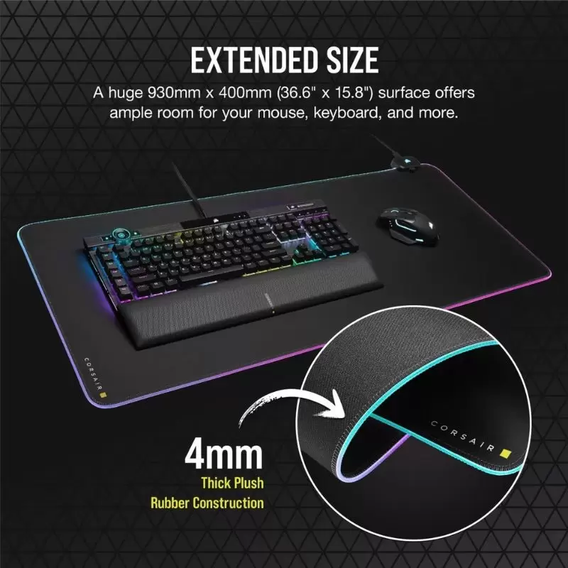 Mouse Pad Gamer Corsair MM700 XL RGB - Estilo y Precisión - Imagen 5