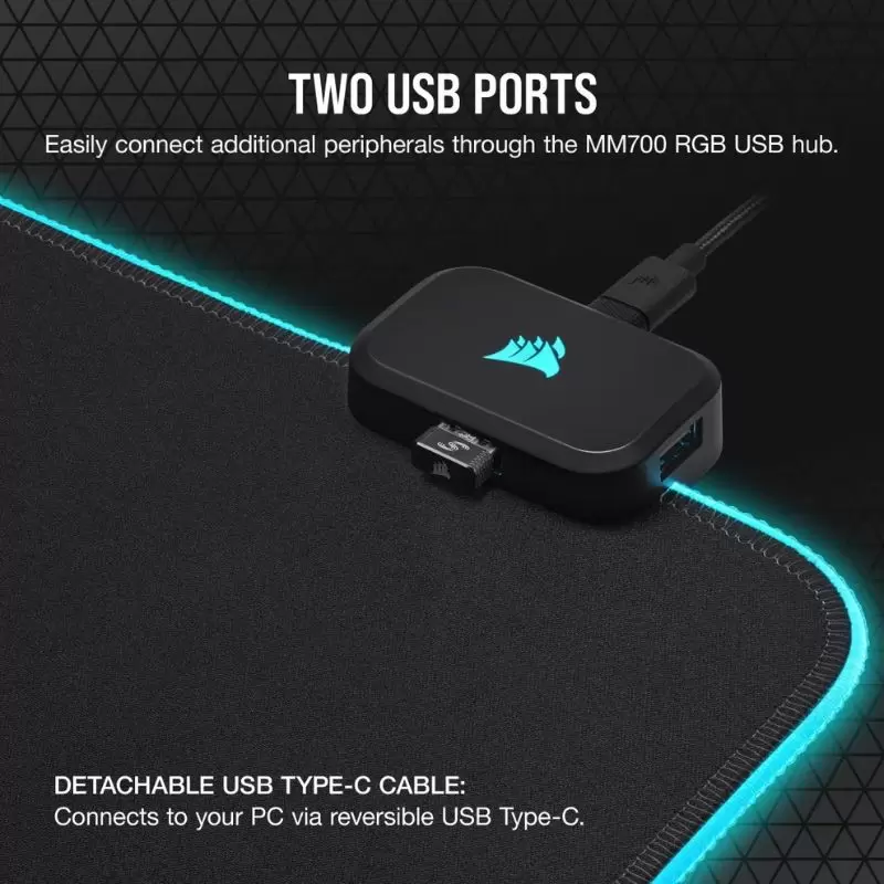 Mouse Pad Gamer Corsair MM700 XL RGB - Estilo y Precisión - Imagen 6