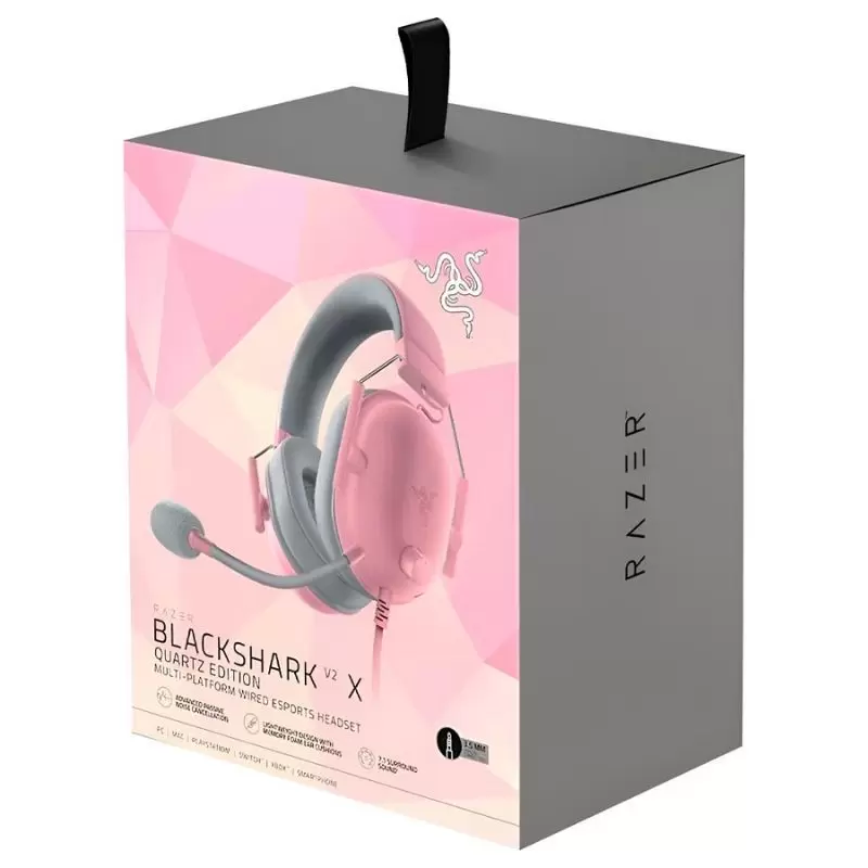 Auriculares Gamer Razer Blackshark V2 X Rosa - Alta Precisión - Imagen 4