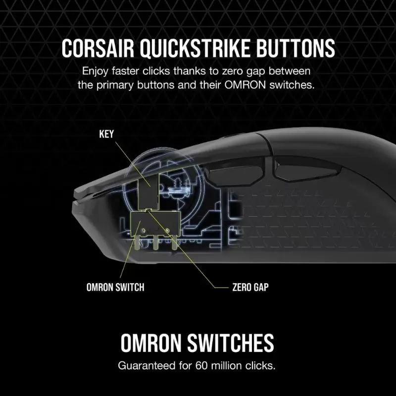 Mouse Gamer Corsair Katar Elite Wireless - Ligero y Preciso - Imagen 8
