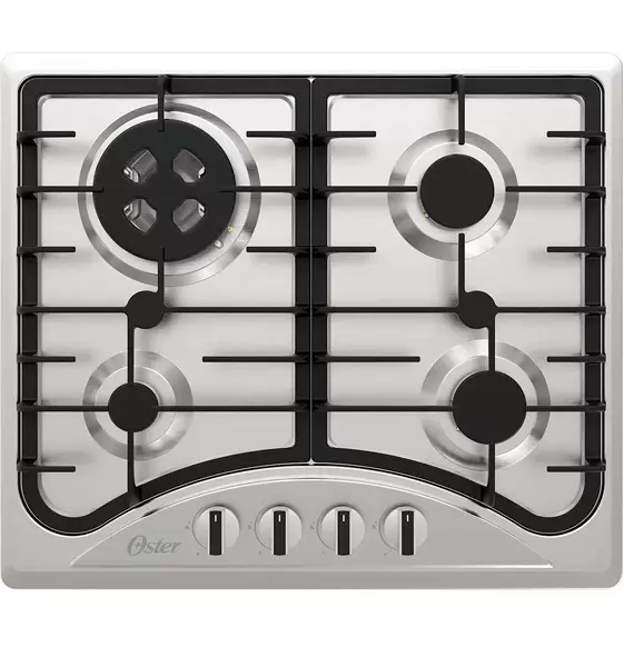 Cooktop a Gas Oster Semi-Profesional Inoxidable 4 Quemadores