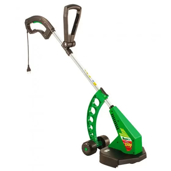 Bordeadora Trapp Turbo Master 1500W con ruedas, ideal para jardines.
