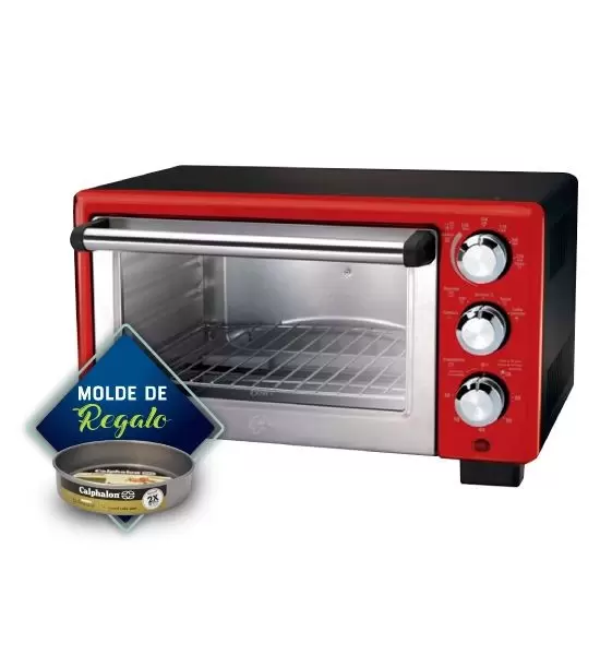 Horno Eléctrico Oster Inoxidable 18L con Molde Calphalon Gratis