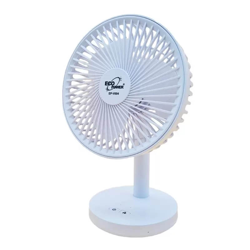 Ventilador portátil EcoPower EP-V004, silencioso y recargable - Ideal para camping
