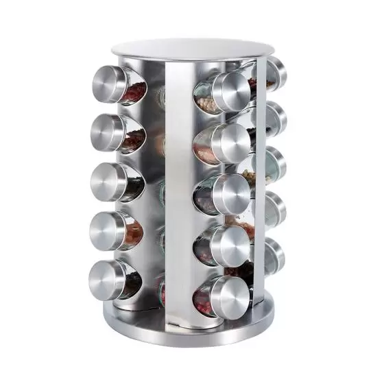 Set de especieros 20 piezas con base giratoria - Marca Croix