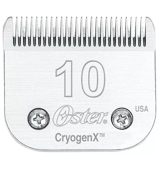 Cuchilla Oster® Cryogen 10 para corte preciso de pelaje.