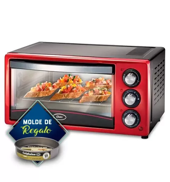 Horno Eléctrico Oster Inoxidable 15L con Molde Calphalon Gratis