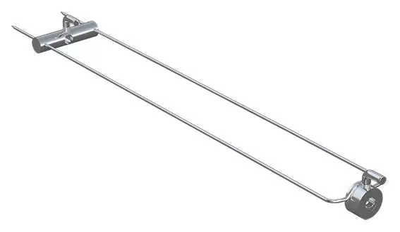 Brocheta largo Xpeto de acero inoxidable para camping, adaptable.