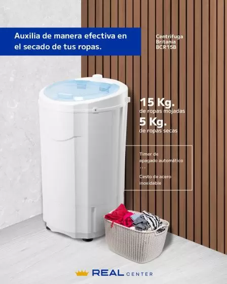 Centrifuga Britania BCR 15B 15kg 220V - Potente y eficiente