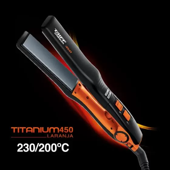 Planchita Taiff Titanium Naranja - Diseño atrevido, temperaturas altas, seguridad garantizada.