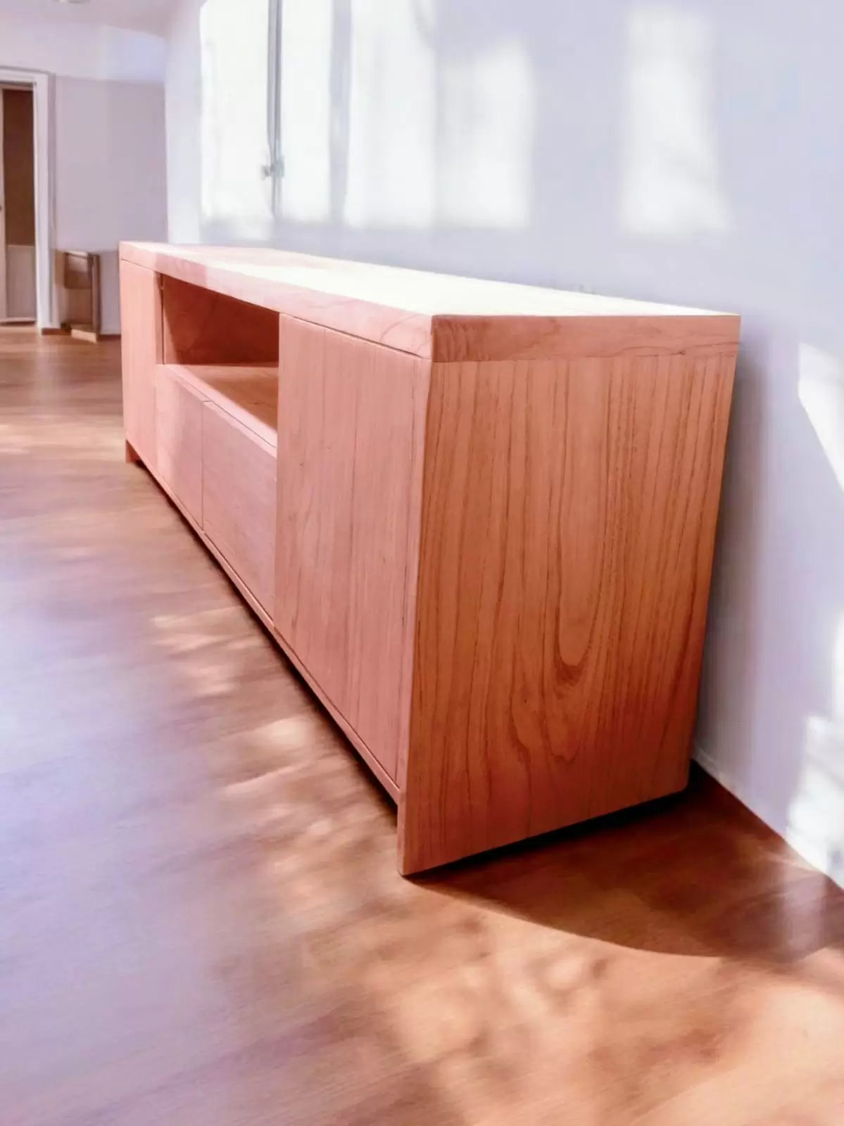 Rack para TV enchapado en Paraíso, 65x180x40 cm