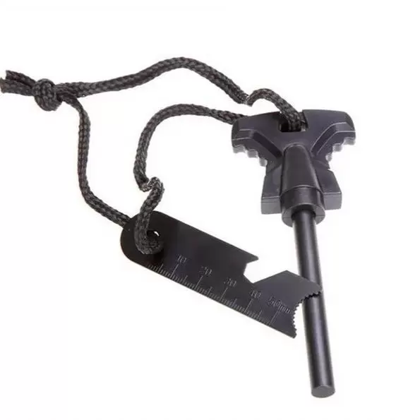  Pedernal para encendido rápido en cualquier clima
Descripción: Material de magnesio con rascador de acero, compacto y ligero.