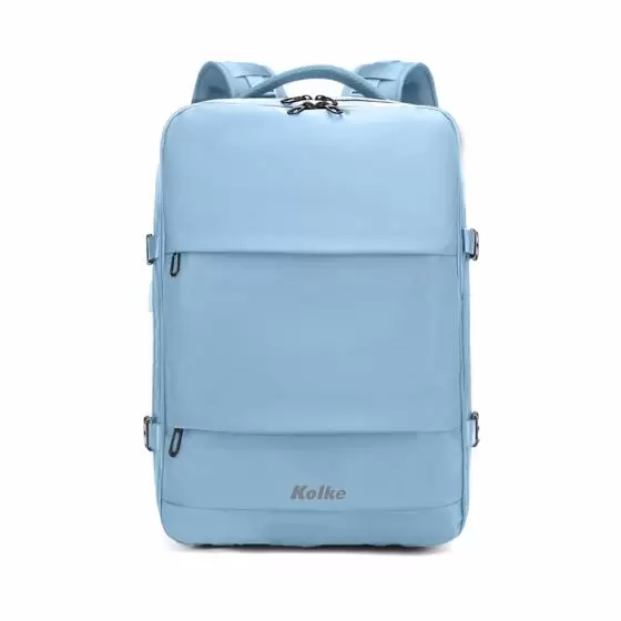 Mochila Kolke Anti-robo Journey KVM-654 Celeste - Gran Capacidad