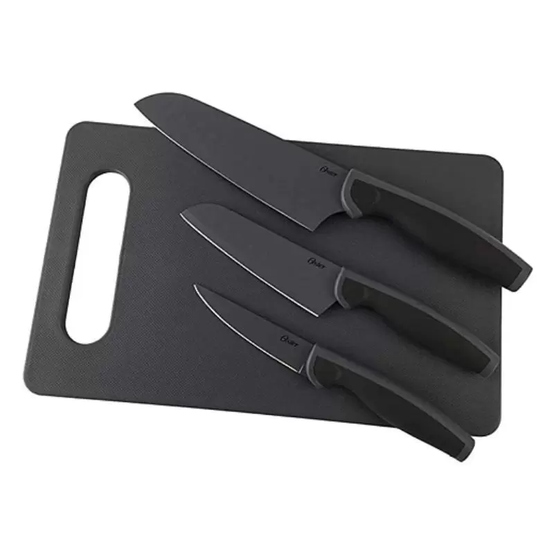 Set Oster: Cuchillos Esenciales y Tabla de Cortar