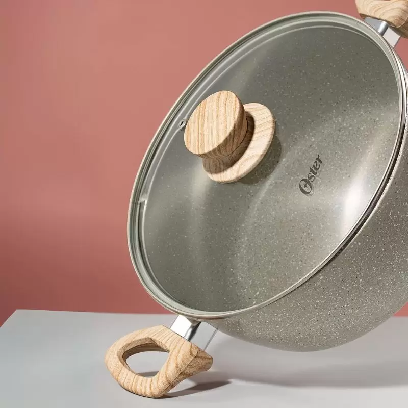 Olla Oster Marble Edition 7.5Lts Beige, Eficiencia y Estilo