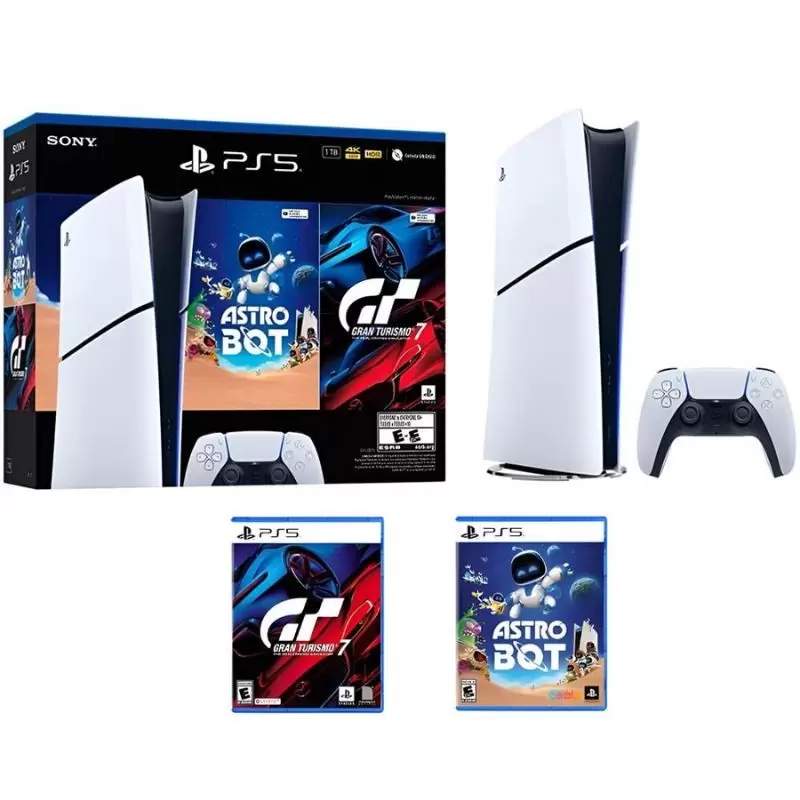 Consola PS5 Slim Digital 1TB con Astro Bot y Gran Turismo
