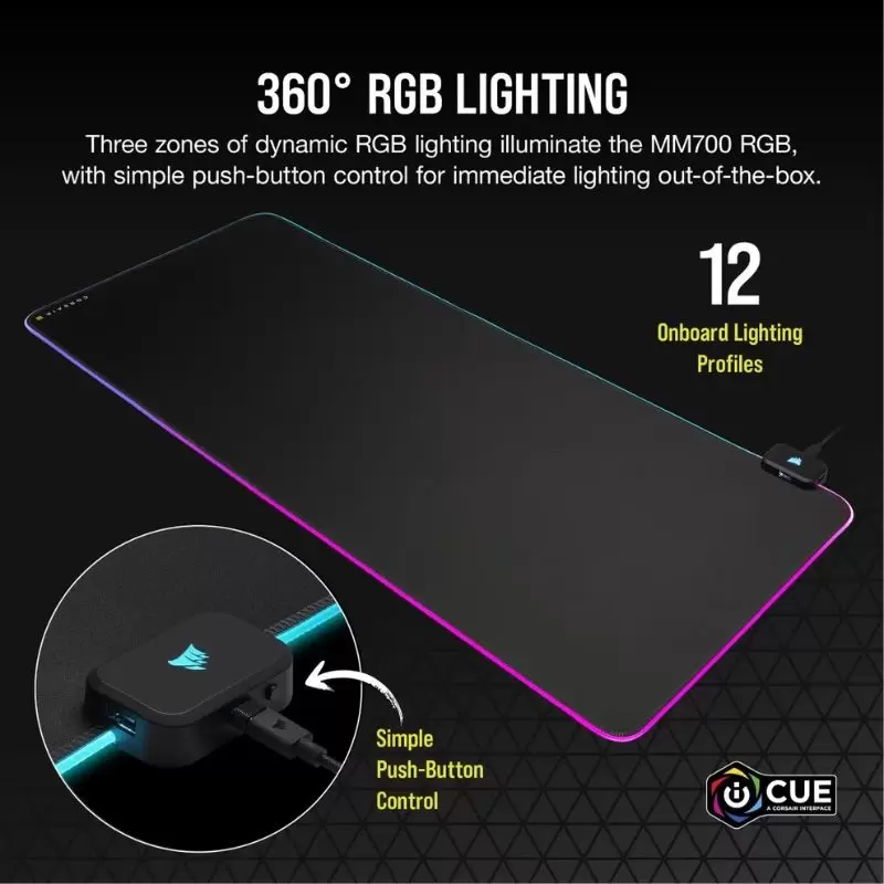 Mouse Pad Gamer Corsair MM700 XL RGB - Estilo y Precisión