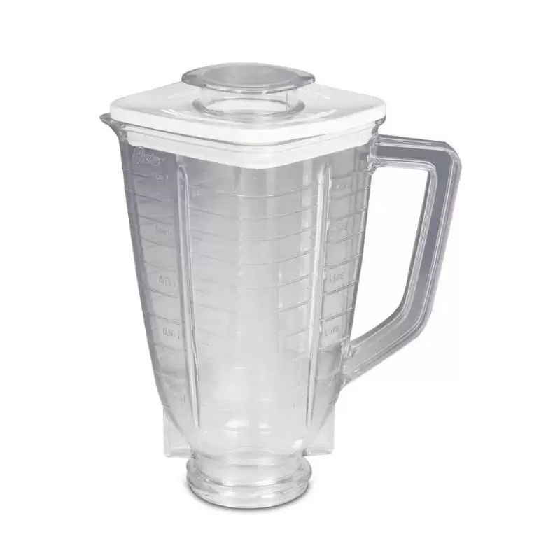 Vaso plástico cuadrado 1,25L con tapa y dosificador Oster