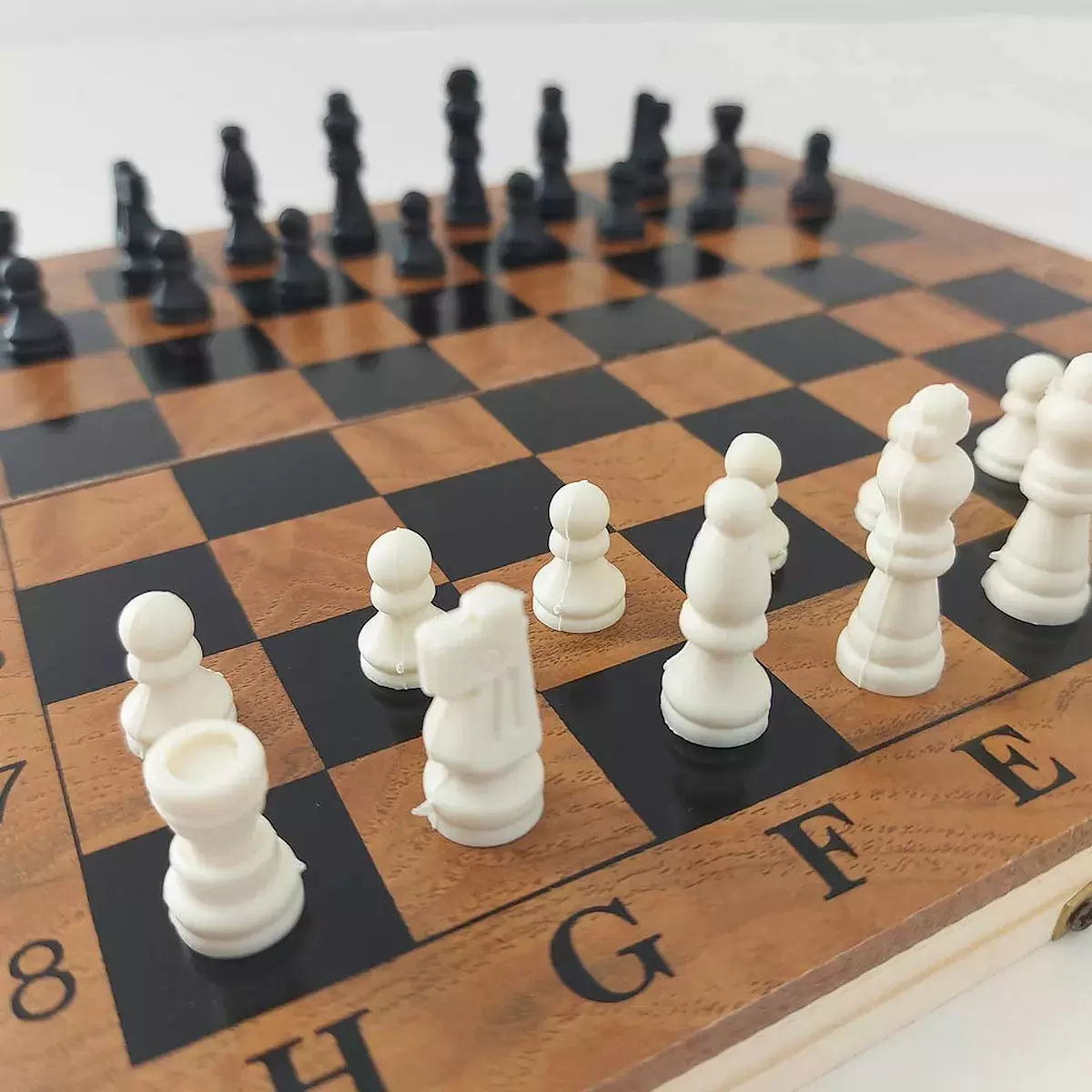 Juego de Ajedrez 3 en 1 - Tablero con Backgammon