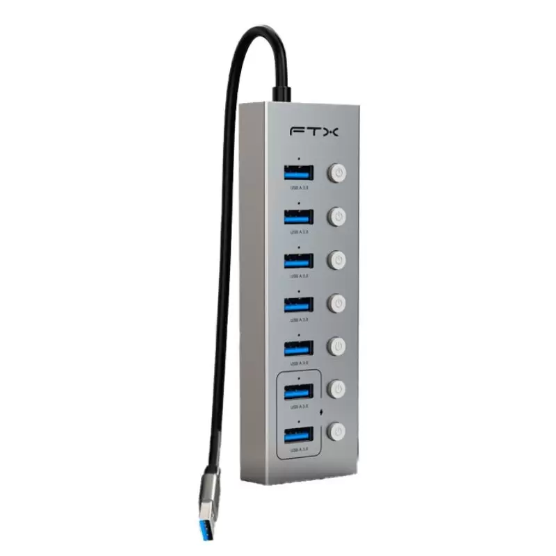 Hub FTX USB-A 3.0: Expande 7 Puertos de Conexión