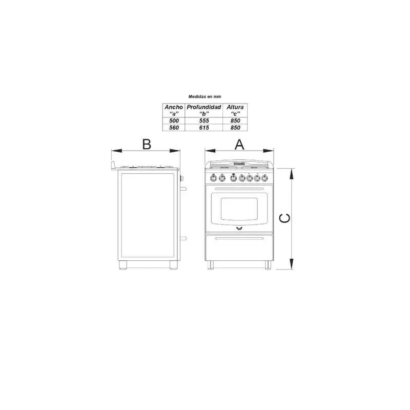 Cocina eléctrica Domec CEXG 56 cm inoxidable nueva en Belgrano