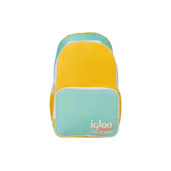 Mochila térmica retro IGLOO para 24 latas en amarillo/verde 60967