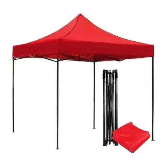 Toldo Plegable 3x3 Level Rojo - Ideal para eventos y camping