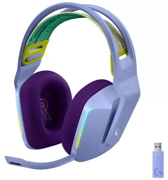 Auriculares Logitech G733 Lightspeed Inalámbricos - Lila, Gamer