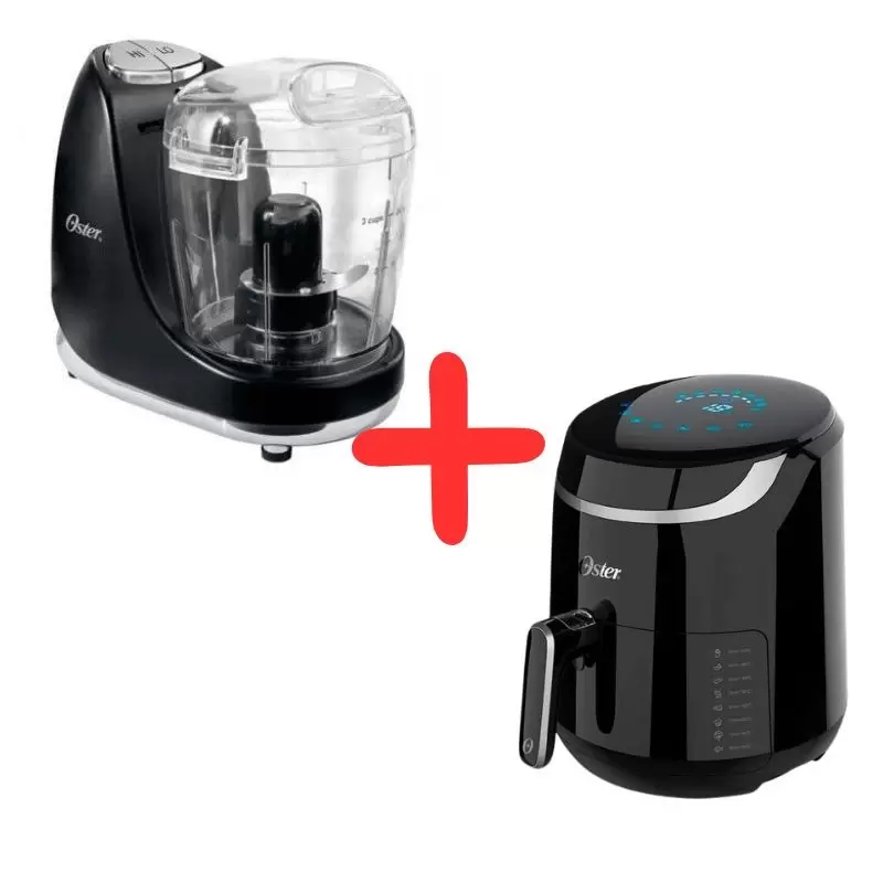 Combo Oster: Freidora Saludable y Mini Procesador Eficiente