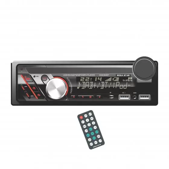 Radio Auto Mega Star CDX384BT - Estéreo Bluetooth con USB