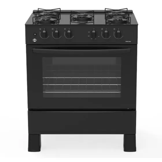 Cocina a gas Tokyo Dallas Glass Negro 5H con horno 94L
