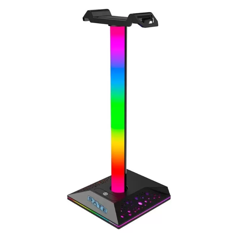 Soporte para Auriculares Sate A-HUB21 con Hub USB y RGB