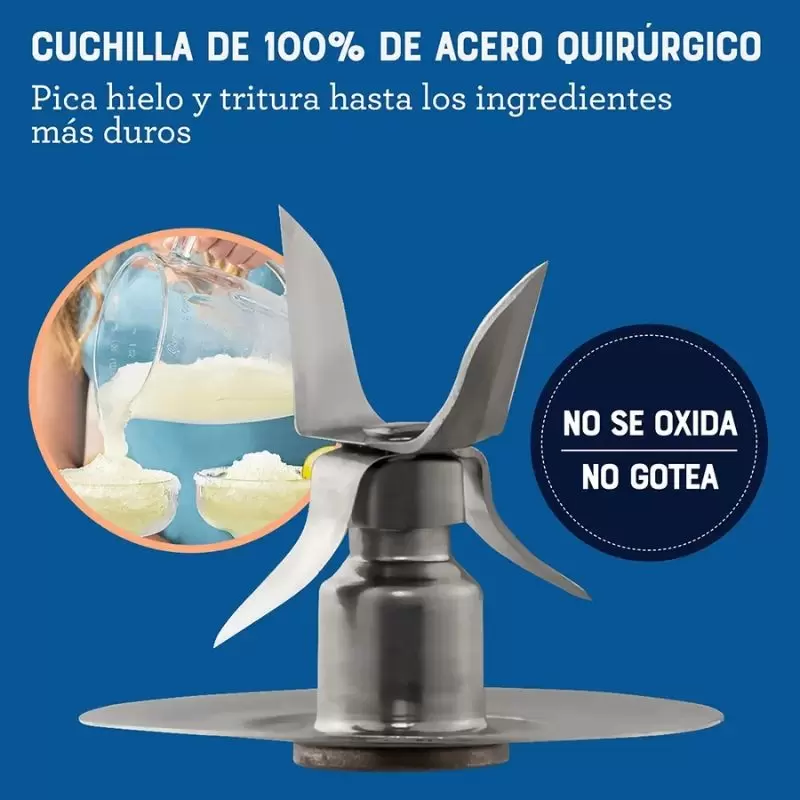 Licuadora Oster® 1.5L, 6 velocidades y vaso de vidrio