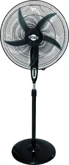 Ventilador Tokyo de Pie Negro Bravísimo 3 Velocidades 20