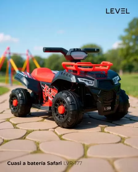  Cuatrimoto a batería Level Safari para niños de 1 a 6 años