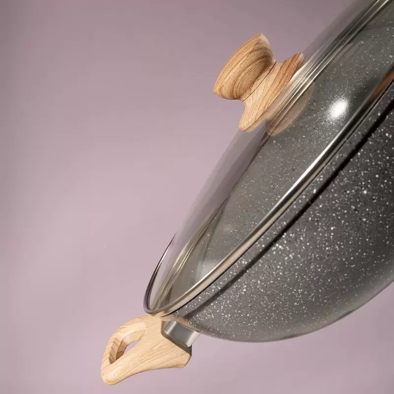 Sartén Oster 5.5L con tapa, antiadherente y elegante